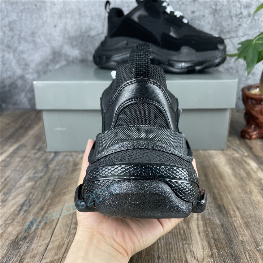 Paris Casual Shoes Triple S Clear Sole Trainers Dad Shoe Sneakers Black White Crystal Platform Men Women Scarpe Superior Quality Chaussures