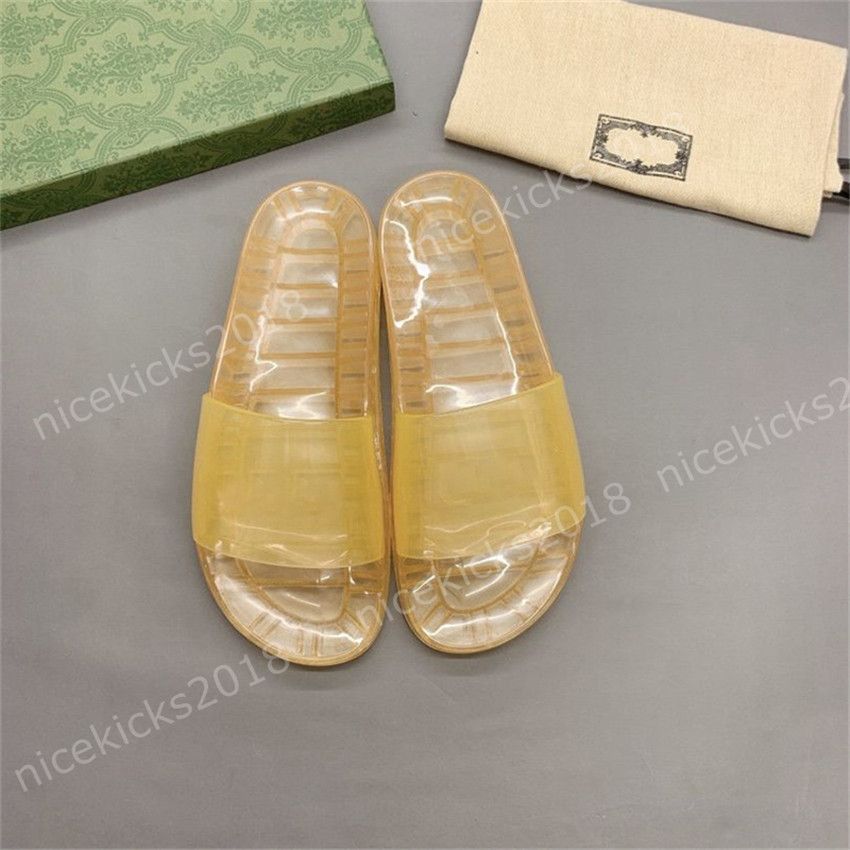 Mens Womens Slipper Laser Summer Sandals Beach Slides Popular Slippers Ladies Sandali Bathroom Candy Color Jelly Shoes Classic Fluorescence Print Flower with Box