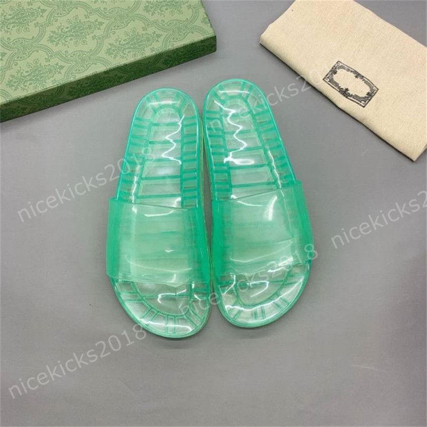 Mens Womens Slipper Laser Summer Sandals Beach Slides Popular Slippers Ladies Sandali Bathroom Candy Color Jelly Shoes Classic Fluorescence Print Flower with Box