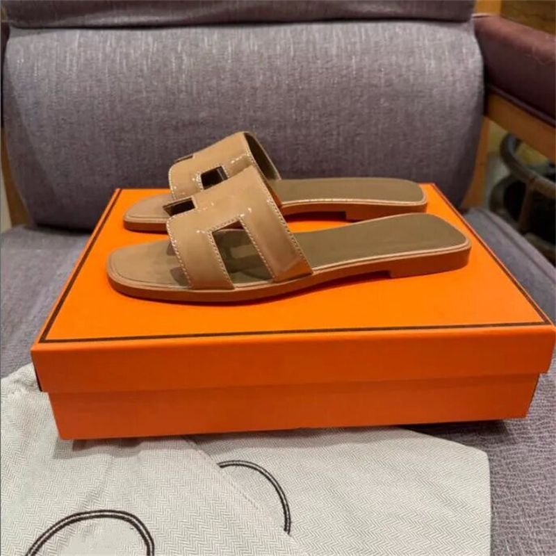 oran sandals women designer sandals platform slides sandale slipper shoes bottom fur flip flops summer casual beach sandal real leather top quality with box 10A+