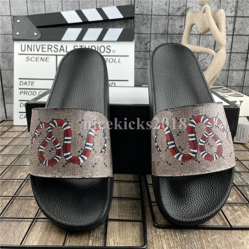 2021 Mens Womens Slipper Summer Sandals Scuffs Beach Slides Leisure Slippers Ladies Sandali Bathroom Home Shoes Trendy Office Slippers Flower Snake