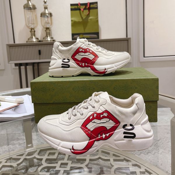 Luxury Casual Shoes Men Women Designer Paris Platform Scarpes Leather Trainer Dress Shoes Couples Chunky Sneakers with Classic Print Daddy Shoe