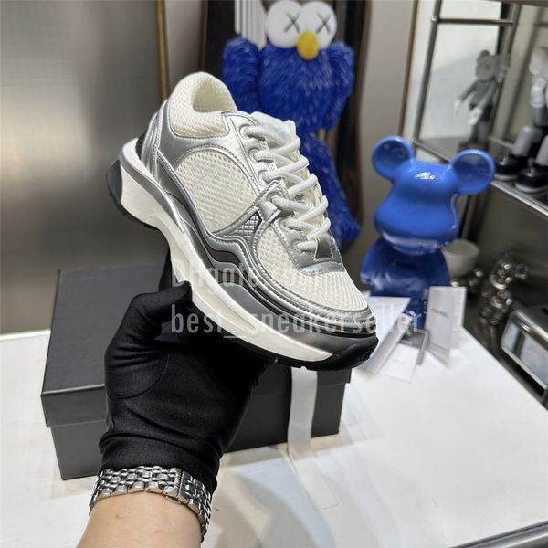 Luxury Designer Paris Fashion Shoe Sneaker Retro Women Silver White Black Sneakers for Men Spring Chaussures Casual Daddy Dress Shoes Outdoor Hiking Trainer