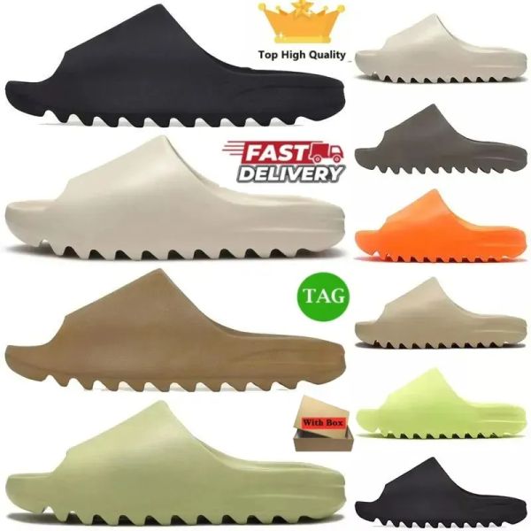 Designer Slides Sandals Slipper Men Women Onyx Slippers Core Earth Brown Bone Black Orange Soot Outdoor Fashion Slide Mens Womens Sandals
