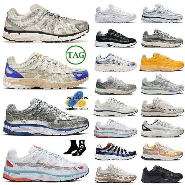 Casua LDesigner Running Shoes P6000 P 6000 Designer for Men Women Sneakers Triple Black White Khaki Wolf Grey Metallic Sier Racer Blue Womens Outdoor Sports Trainers