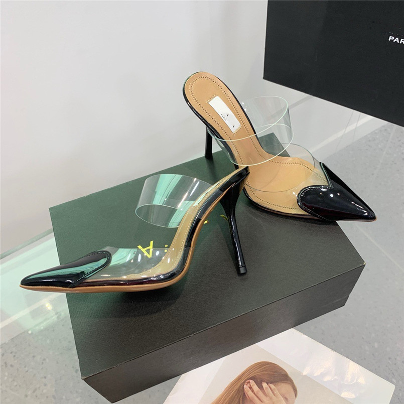 Chaussures Hautes Luxury Dress Shoes Woman Designer Crystal Cinderella Shoes Rhinestone High Heels Women Pumps Pointed Toe Party Wedding Shoes Size 35-42 with box